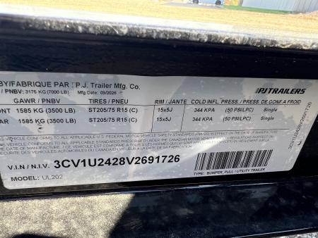 New 2027 PJ Trailers 20' UL Utility Trailer