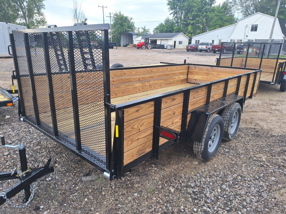 New 2027 AMO 82x16 Tandem Axle Woodside Utility Trailer W/Led Lights and Spring Assist Gate