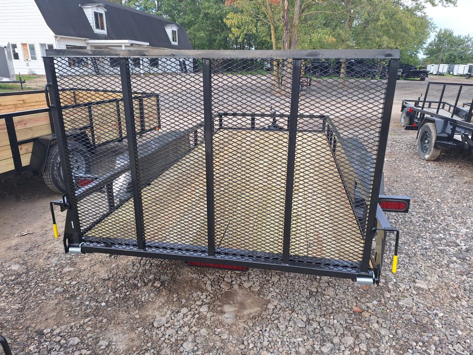 New 2027 AMO 76x14 Tandem axle Landscape Trailer W/ Led Lights and Spring Assist Gate