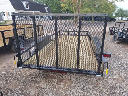 New 2027 AMO 76x14 Tandem axle Landscape Trailer W/ Led Lights and Spring Assist Gate