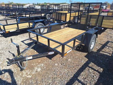 New 2027 AMO 5x8 Lowside Landscape Trailer W/Led Lights and Spring Assist Gate