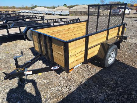 New 2027 AMO 5x8 High Woodside Utility Trailer W/Led Lights and Spring Assist Gate