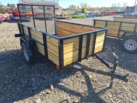 New 2027 AMO 5x8 High Woodside Utility Trailer W/Led Lights and Spring Assist Gate