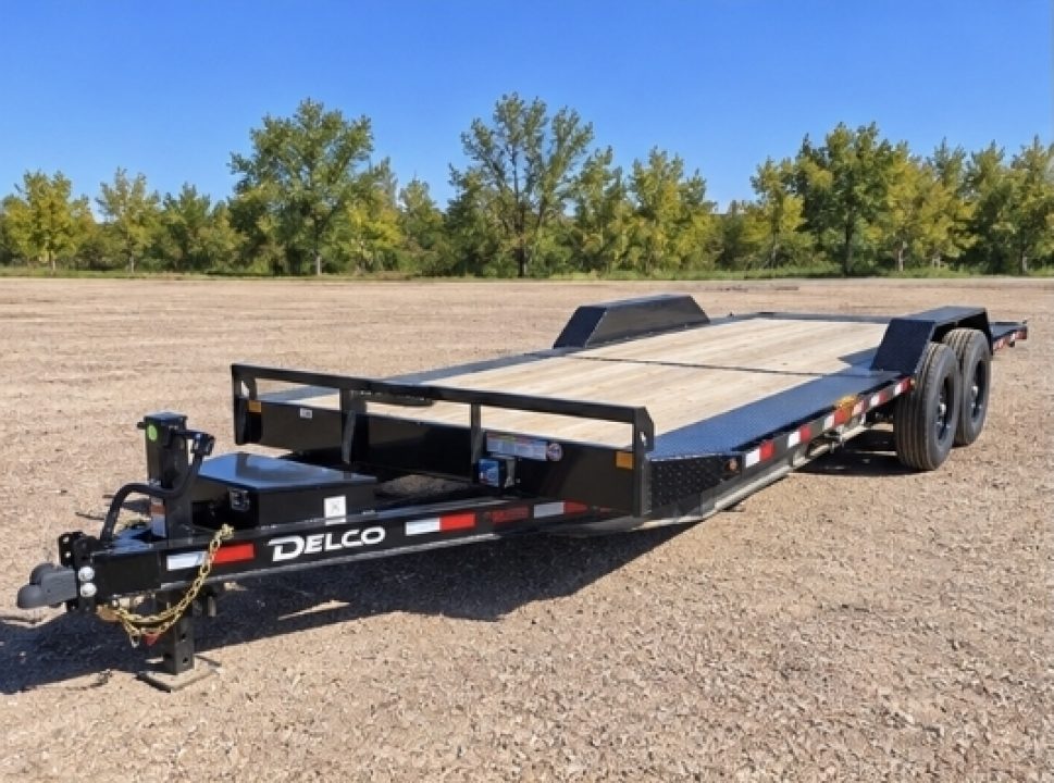 New 2026 Delco Trailers 24' Long x 102" wide Tilt Trailer