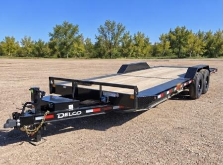 New 2026 Delco Trailers 24' Long x 102" wide Tilt Trailer