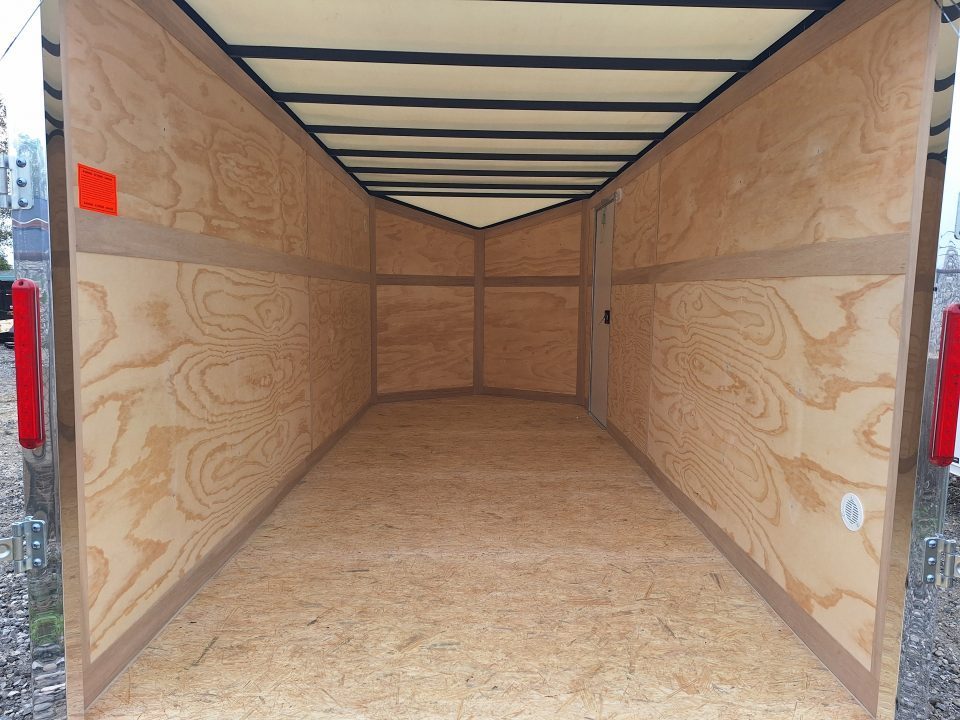 New 7x16 Cargo / Enclosed Trailer W/ Ramp Door