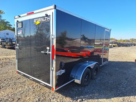 New 7x16 Cargo / Enclosed Trailer W/ Ramp Door