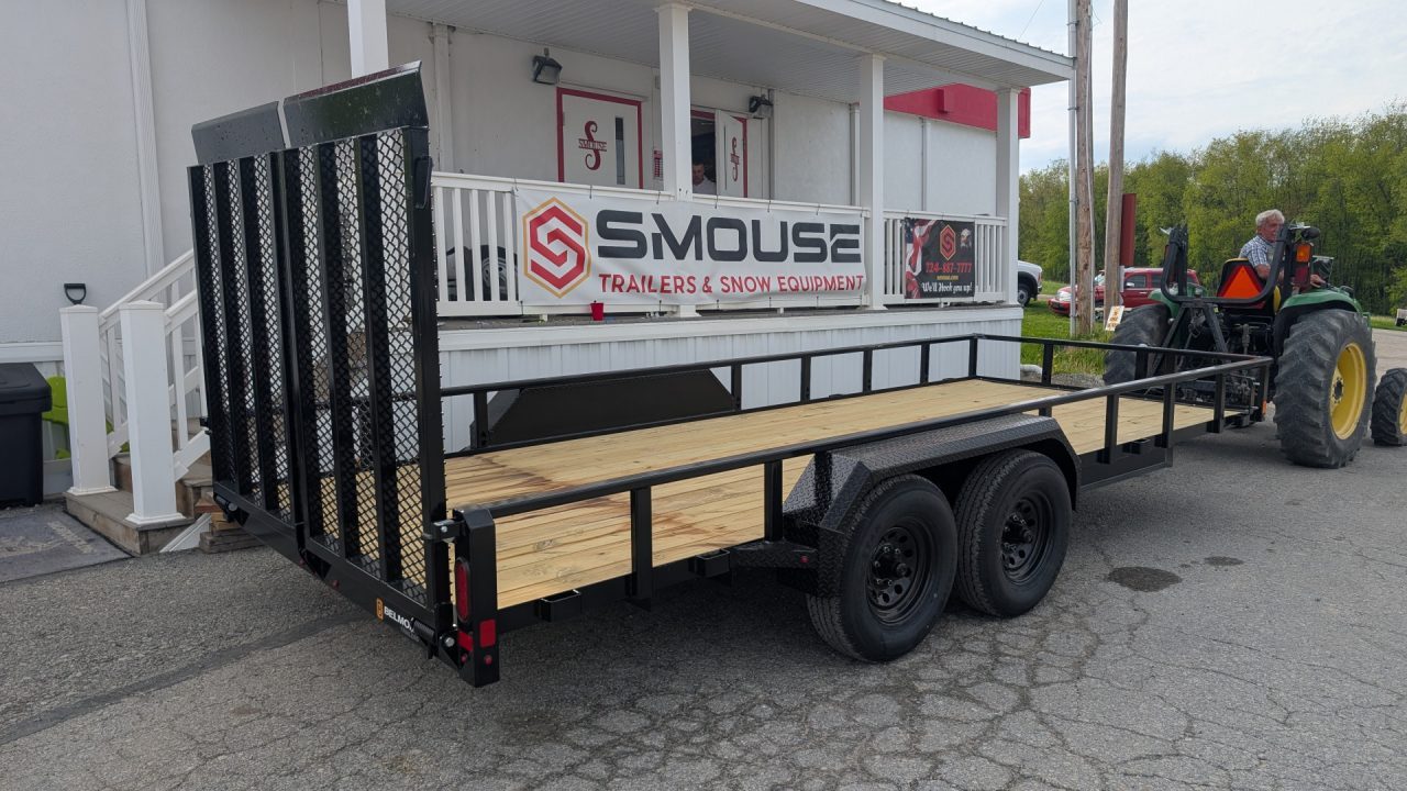 New 2027 Belmont 7x16 Tube Top Utility Trailer w/ HD Split Gate