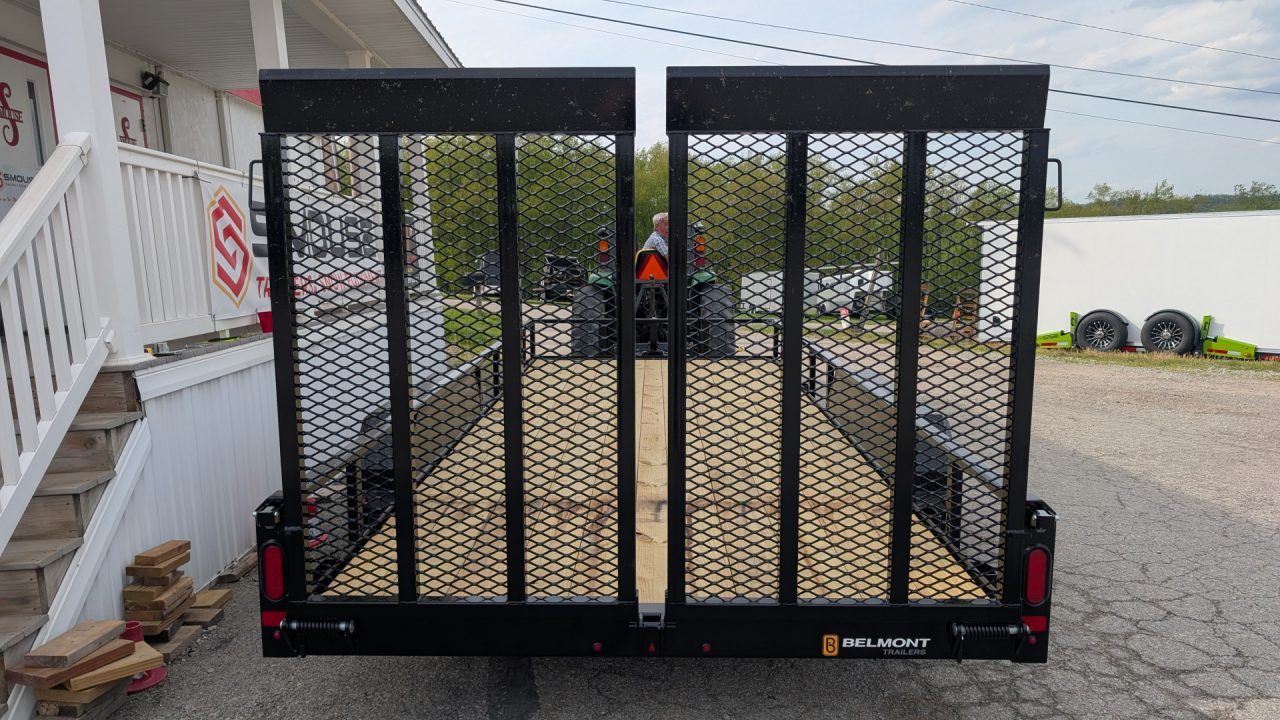 New 2027 Belmont 7x16 Tube Top Utility Trailer w/ HD Split Gate