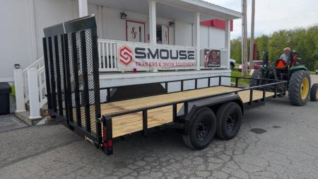 New 2027 Belmont 7x16 Tube Top Utility Trailer w/ HD Split Gate