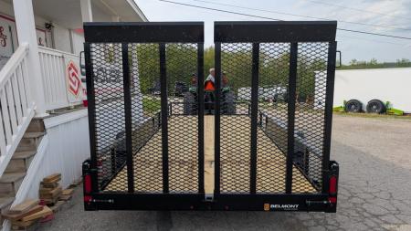 New 2027 Belmont 7x16 Tube Top Utility Trailer w/ HD Split Gate