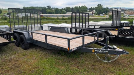 New 2027 Belmont 7x16 Tube Top Utility Trailer w/ HD Split Gate