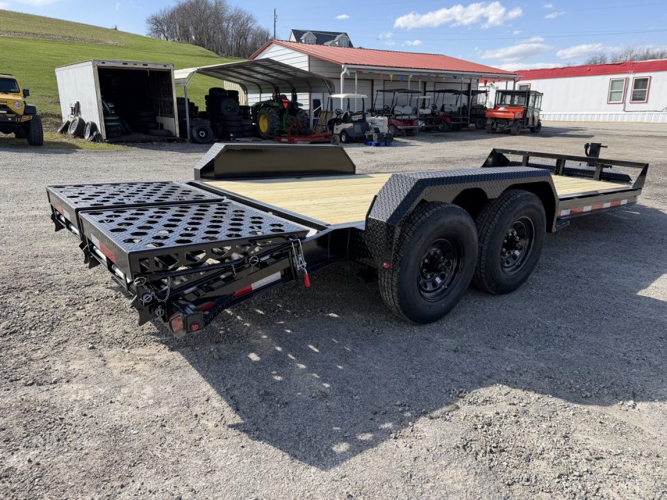 New 2027 Belmont 16' (13+3) HD Lo Pro Equipment Trailer w/ Full Width Wedge Ramps