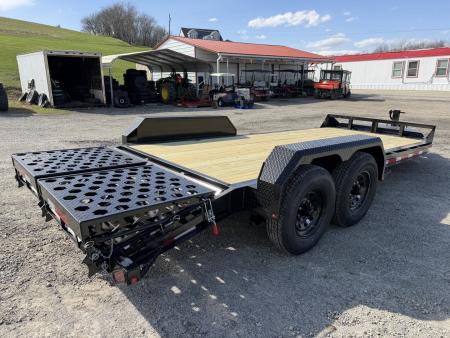 New 2027 Belmont 16' (13+3) HD Lo Pro Equipment Trailer w/ Full Width Wedge Ramps