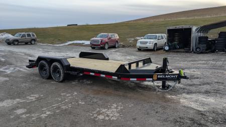 New 2027 Belmont 16' (13+3) HD Lo Pro Equipment Trailer w/ Full Width Wedge Ramps