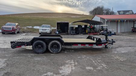 New 2027 Belmont 16' (13+3) HD Lo Pro Equipment Trailer w/ Full Width Wedge Ramps