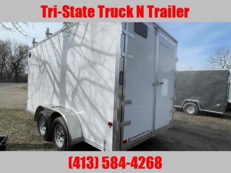 New 2026 Stealth 7x14 All Aluminum Contractor Barn doors