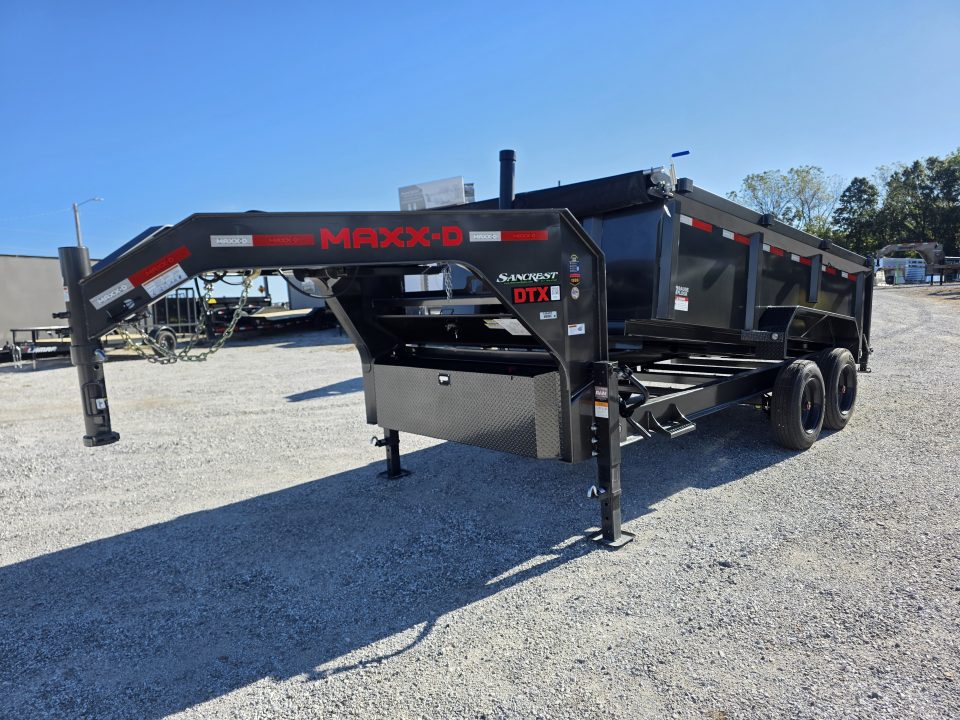 New 2027 MAXX-D 83 X 14 DTX TANDEM TELESCOPIC GN DUMP W/ 3' SIDES/ 7GA FLOOR/ 10GA SIDES/ SLIDE IN RAMPS