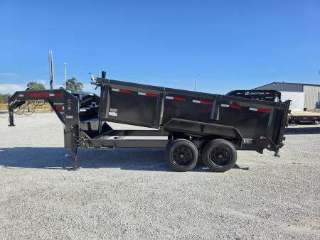 New 2027 MAXX-D 83 X 14 DTX TANDEM TELESCOPIC GN DUMP W/ 3' SIDES/ 7GA FLOOR/ 10GA SIDES/ SLIDE IN RAMPS