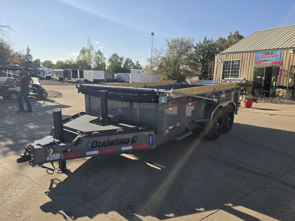 New 2027 DCRC LPT207 14X82 Dump Trailer (Hydraulic Jack, Solar)
