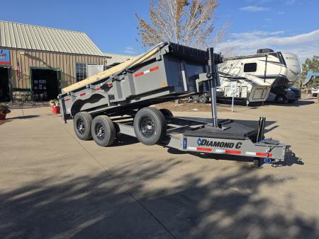 New 2027 DCRC LPT207 14X82 Dump Trailer (Hydraulic Jack, Solar)