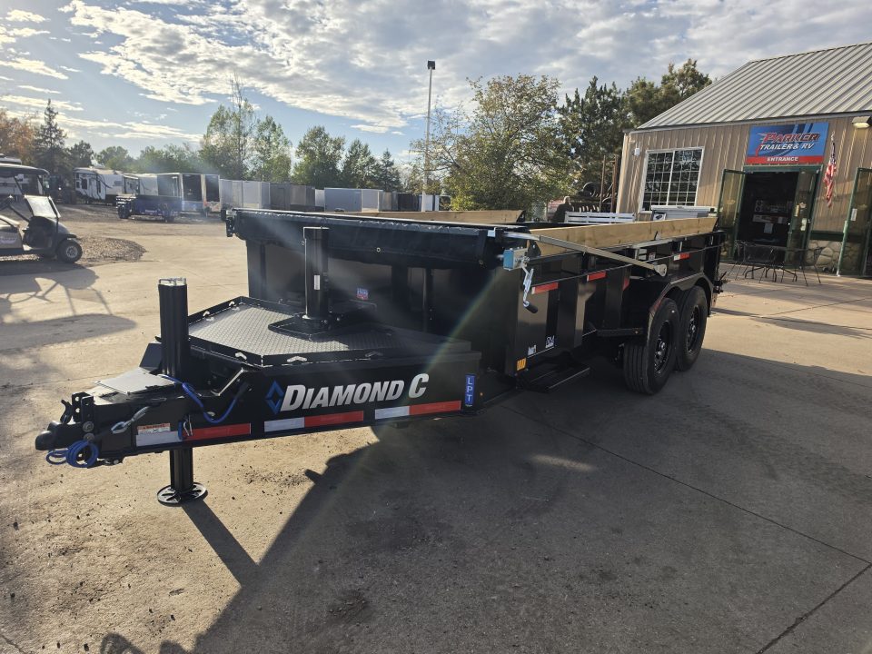 New 2027 Diamond C Trailers LPT207 14X82 Dump Trailer (Hydraulic Jack, Solar)