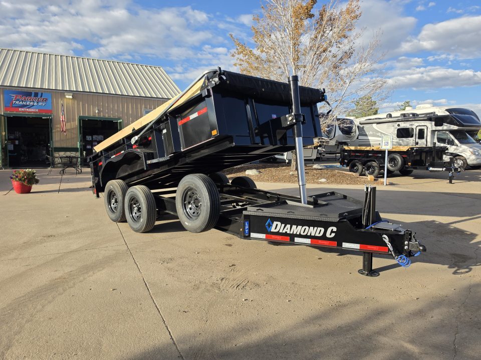 New 2027 Diamond C Trailers LPT207 14X82 Dump Trailer (Hydraulic Jack, Solar)