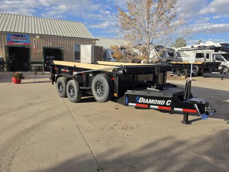 New 2027 Diamond C Trailers LPT207 14X82 Dump Trailer (Hydraulic Jack, Solar)