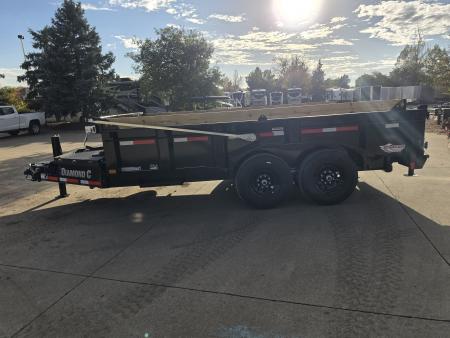 New 2027 Diamond C Trailers LPT207 14X82 Dump Trailer (Hydraulic Jack, Solar)
