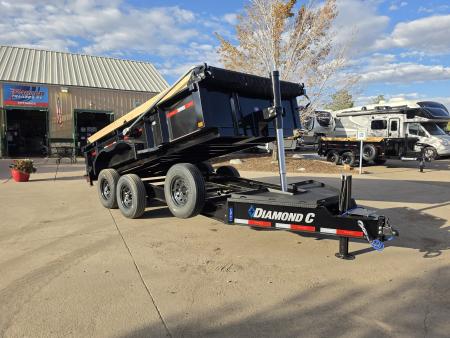 New 2027 Diamond C Trailers LPT207 14X82 Dump Trailer (Hydraulic Jack, Solar)