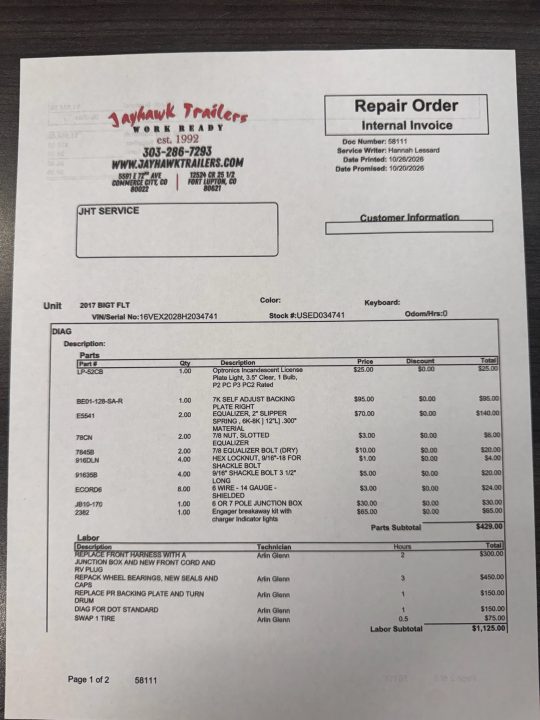 Used 2017 Big Tex Trailers 7-HD20 Equipment Hauler W/Maxx Ramps Other