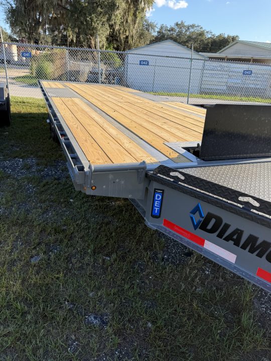 New 2027 Diamond C DET210 Equipment Trailer; 24X102; HYDRO JACK/TILT; 12K POP UP WINCH