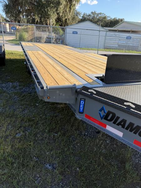 New 2027 Diamond C DET210 Equipment Trailer; 24X102; HYDRO JACK/TILT; 12K POP UP WINCH