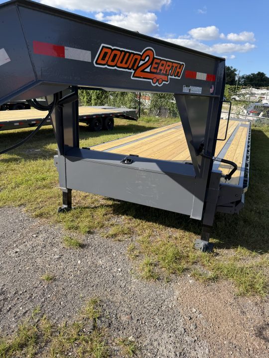 Used 2027 Down 2 Earth DTEGN16-40DT Flatbed Trailer;STEEL RAMPS; 40X102; 5” SIDE RAILS