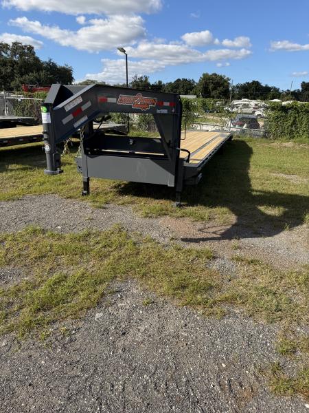 Used 2027 Down 2 Earth DTEGN16-40DT Flatbed Trailer;STEEL RAMPS; 40X102; 5” SIDE RAILS