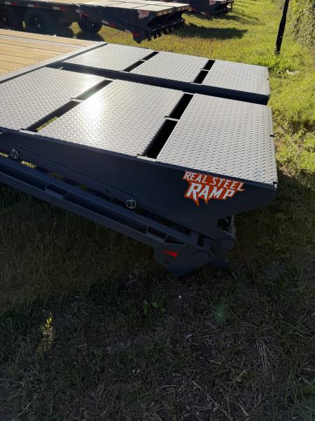Used 2027 Down 2 Earth DTEGN16-40DT Flatbed Trailer;STEEL RAMPS; 40X102; 5” SIDE RAILS