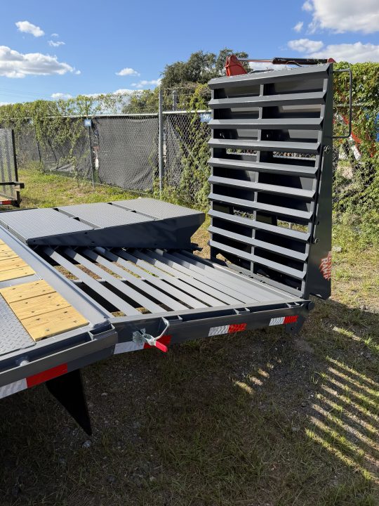 New 2027 Down 2 Earth DTEGN22-30DT Flatbed Trailer; FOLD FLAT STEEL RAMPS