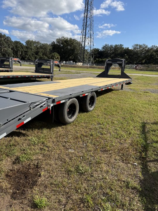 New 2027 Down 2 Earth DTEGN22-30DT Flatbed Trailer; FOLD FLAT STEEL RAMPS