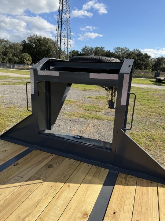 New 2027 Down 2 Earth DTEGN22-30DT Flatbed Trailer; FOLD FLAT STEEL RAMPS