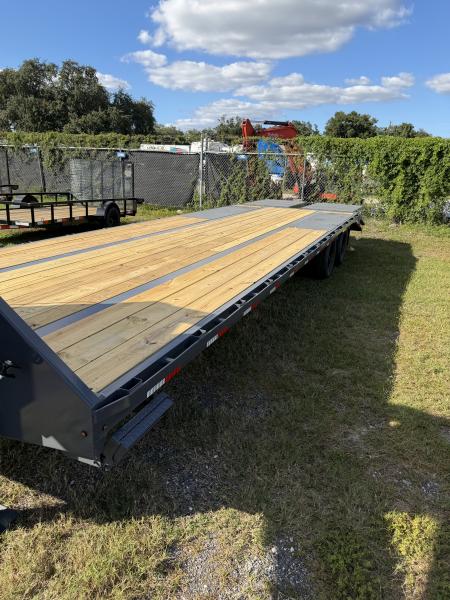 New 2027 Down 2 Earth DTEGN22-30DT Flatbed Trailer; FOLD FLAT STEEL RAMPS