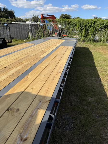 New 2027 Down 2 Earth DTEGN22-30DT Flatbed Trailer; FOLD FLAT STEEL RAMPS