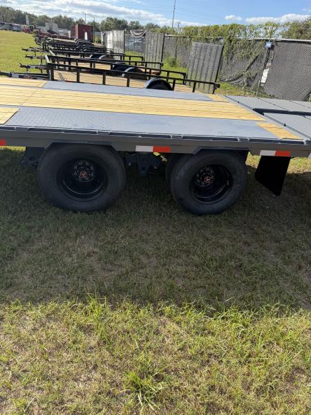 New 2027 Down 2 Earth DTEGN22-30DT Flatbed Trailer; FOLD FLAT STEEL RAMPS