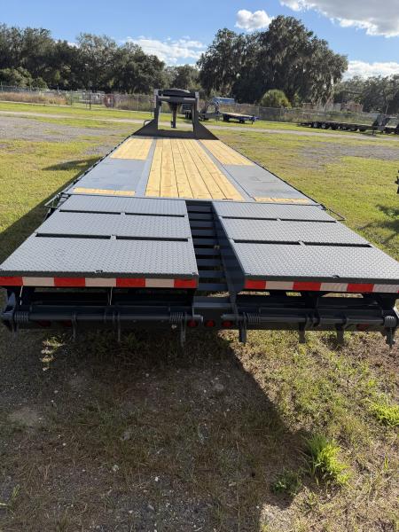New 2027 Down 2 Earth DTEGN22-30DT Flatbed Trailer; FOLD FLAT STEEL RAMPS