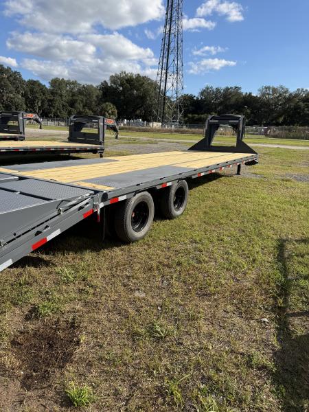 New 2027 Down 2 Earth DTEGN22-30DT Flatbed Trailer; FOLD FLAT STEEL RAMPS