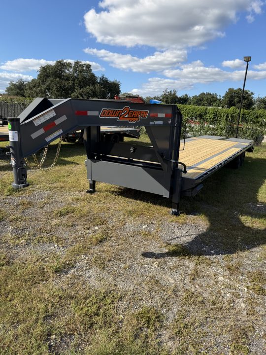New 2027 Down 2 Earth DTEGN16-30DT Flatbed Trailer; STEEL RAMPS; 30X102
