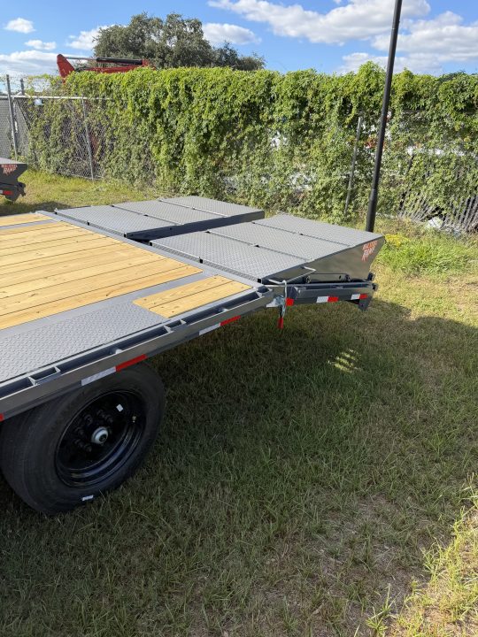 New 2027 Down 2 Earth DTEGN16-30DT Flatbed Trailer; STEEL RAMPS; 30X102