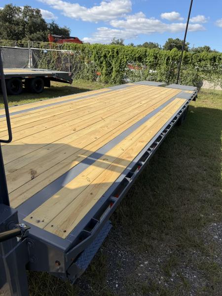 New 2027 Down 2 Earth DTEGN16-30DT Flatbed Trailer; STEEL RAMPS; 30X102