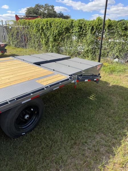 New 2027 Down 2 Earth DTEGN16-30DT Flatbed Trailer; STEEL RAMPS; 30X102