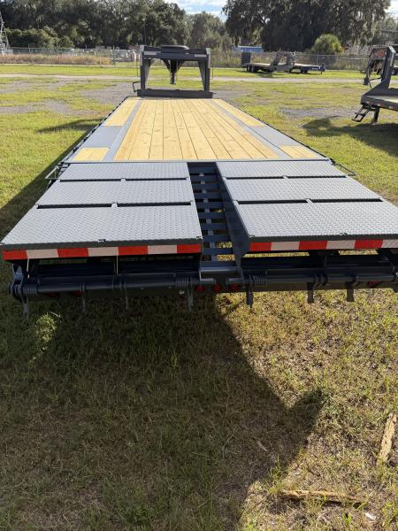New 2027 Down 2 Earth DTEGN16-30DT Flatbed Trailer; STEEL RAMPS; 30X102