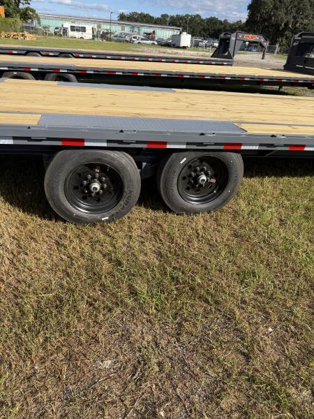 New 2027 Down 2 Earth DTEGN16-30DT Flatbed Trailer; STEEL RAMPS; 30X102